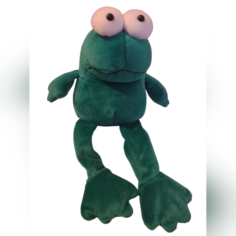 Toad Frog Plush " Mr. Toad Jangles" Green 11" Stuffed Animal House Of Lloyd RARE
